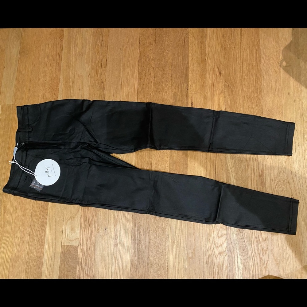 Princess Polly waxed effect pants. Size US 4. New!